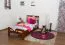 Kinderbett / Jugendbett "Easy Premium Line" K8, Buche Vollholz massiv kirschrot lackiert - Liegefläche: 90 x 200 cm