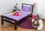 Einzelbett "Easy Premium Line" K8, Buche Vollholz massiv schokobraun lackiert - Liegefläche: 90 x 200 cm