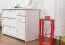 Schuhschrank Kiefer Holz massiv, Farbe: Weiß 62x90x40 cm