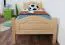 Kinderbett / Jugendbett Buche Vollholz massiv natur 113, inkl. Rollrost - 80 x 200 cm (B x L)