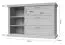Kommode Lotofaga 19, Farbe: Weiß / Walnuss - 91 x 138 x 48 cm (H x B x T)