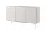 Kommode Cascob 02 mit Soft Close System und 6 Fächern, Kaschmir / Eiche, 83 x 144 x 37 cm, schlichtes griffloses Design, viel Stauraum