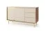 Highboard / Kommode | Farbe: Eiche / Kaschmir | Tamino 03 | 3 Schubladen | 77,1 x 40 x 140 cm | 4 Fächer | 2 Türen | ABS-Kantenschutz | Push to Open