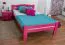 Buche Massivholzbett 120 x 200 cm Rosa Abbildung