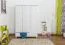 Massivholz-Kleiderschrank, Farbe: Weiß 190x133x60 cm Abbildung