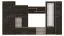 3,7 Meter breite Wohnwand | Eiche / Esche | Mourne 03 | 201 x 370 x 51 cm | 6 Türen | dunkle Holzoptik | dünne Griffe | viel Stauraum | Mehrteilig