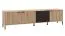 TV-Board / TV-Unterschrank mit genügend Stauraum Zvesdara 02, 2 Meter breit, Farbe: Eiche Artisan / Schwarz, zwei Schubladen, Maße: 54,5 x 208 x 40 cm