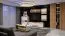 TV-Unterschrank Gataivai 24, Farbe: Beige Hochglanz / Walnuss - Abmessungen: 48 x 161 x 46 cm (H x B x T)
