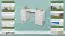 Schreibtisch Kiefer massiv Vollholz weiß lackiert 003 - Abmessung 74 x 136 x 55 (H x B x T)