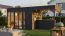 Gartenhaus | Schleppdach | Anthrazit | Grundfläche:  5,59 x 2,34 Meter | inkl. Fußboden | Poolhaus | Sonnenfreude 02 | Elementbauweise | Flachdach | inkl. großem Panoramafenster