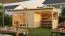 Gartenhaus mit Schleppdach| Naturbelassen | Elementbauweise | inkl. großem Panoramafenster | Grundfläche: 13,08 m² | inkl. Fußboden | Sonnenglück 02 | Poolhaus | Flachdach