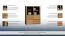 Vitrine Jussara 02, Farbe: Bernstein, Eiche teilmassiv - 150 x 124 x 42 cm (H x B x T)