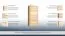Kommode Jussara 14 | Farbe: Hellbraun | Eiche teilmassiv geölt | 69 x 42 x 150 cm (L x T x H) | 4 Schubladen | Push to open 
