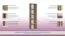 Jugendschrank Rosa / Grau / Braun 187x39x38 cm