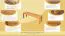 Bank Wooden Nature 132 Kernbuche massiv - 160 x 33 cm (L x B)