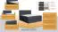 Boxspringbett MINDORO, Box: Bonellfederkern, Matratze: Taschenfederkern, Top Matress: Schaumstoff - Abmessung: 140 x 200 cm - Farbe: Grau