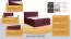 Boxspringbett MINDORO, Box: Bonellfederkern, Matratze: Taschenfederkern, Top Matress: Schaumstoff -  Abmessung: 210 x 200 cm - Farbe: Rotbraun