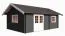 Gartenhaus G292 Carbongrau inkl. Fußboden - 40 mm Blockbohlenhaus, Grundfläche: 22,42 m², Satteldach