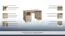 Schreibtisch Pilas 01, Farbe: Eiche Braun - 75 x 130 x 60 cm (H x B x T)