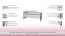 Kinderbett / Jugendbett Luis 25 inkl. Rollrost, Kopfteil Links, Farbe: Eiche Weiß / Rosa - 90 x 200 cm (B x L)