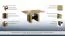 Höhenverstellbarer Esstisch "Belica" 09, Farbe: Eiche natur / Schwarz, teilmassiv - Abmessungen: 61 - 79 x 130 - 170 x 80 cm (H x B x T)