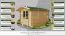 Holz-Gartenhaus 1,98 x 2,48 Meter (inkl. Dach) | Naturbelassen | Satteldach | 34 mm Blockbohlen-Haus Abbildung