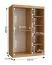 Kleiderschrank | Farbe: Eiche Artisan | 1 Spiegeltür | 120 x 62 x 200 cm | 2 Kleiderstangen | Moderne Details | 5 Fächer | Zuverlässiges Gleitsysteme