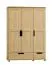 Kleiderschrank / Drehtürenschrank Kiefer massiv Vollholz natur 009 - Abmessung 190 x 120 x 60 cm (H x B x T)