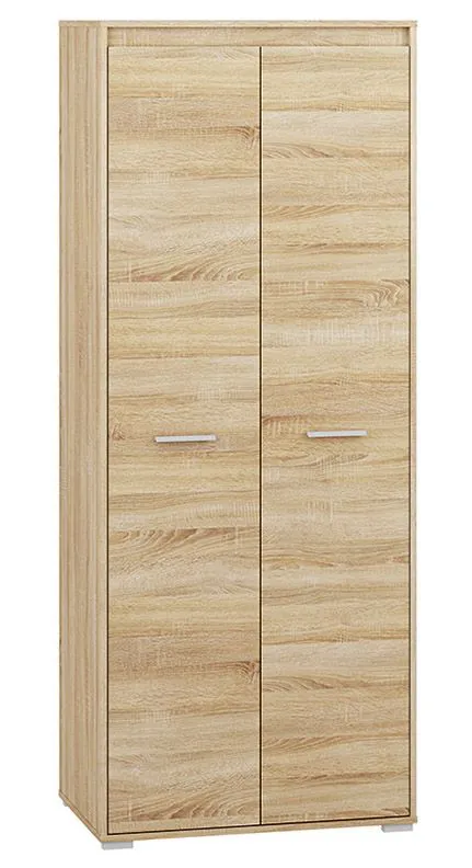 80 cm breiter Kleiderschrank mit 2 Türen | Farbe: Sonoma Eiche Abbildung