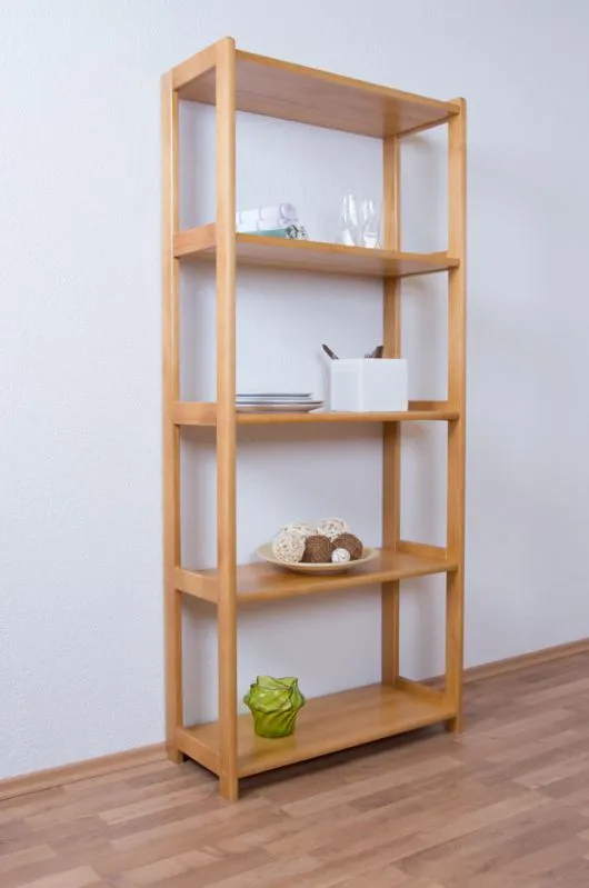 Regal Kiefer massiv Vollholz Erlefarben Junco 55B - 163 x 70 x 30 cm (H x B x T)