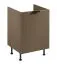 Spülenunterschrank | 1 Drehtür | Farbe: Eiche Baltic Storm | 1 Fach | 60 x 52 x 87 cm | Soft-Close Funktion | Metallgriff | verstellbare Beine