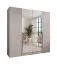Drehtürenschrank | 2 Spiegeltüren | Farbe: Kaschmir | 2 Fächer | Soft-Close | 2 Kleiderstangen | Griffe: Kaschmir | Maße: 200 x 52 x 202 cm | Kleiderschrank | ABS-Kanten