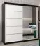 2 Meter breiter Kleiderschrank mit 2 Türen | Farbe: Weiß / Schwarz Abbildung