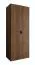 Drehtürenschrank / Kleiderschrank | Farbe: Walnuss Warmia | 4 Drehtüren | 3 Fächer | 1 Kleiderstange | 80 x 52 x 203 cm | für Schlafzimmer | Soft-Close Funktion