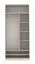 Offener Kleiderschrank | Cabecao 02 | Kaschmir | 206 x 90 x 51 cm | eine Kleiderstange | 7 Fächer | minimalistischer Stil | genügend Stauraum