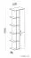 Jugendzimmer - Schrank Aalst 05, Farbe: Eiche / Creme / Schwarz - Abmessungen: 190 x 60 x 40 cm (H x B x T)