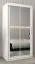 100 cm breiter Kleiderschrank mit 5 Fächern und 2 Türen | Farbe: Weiß Abbildung