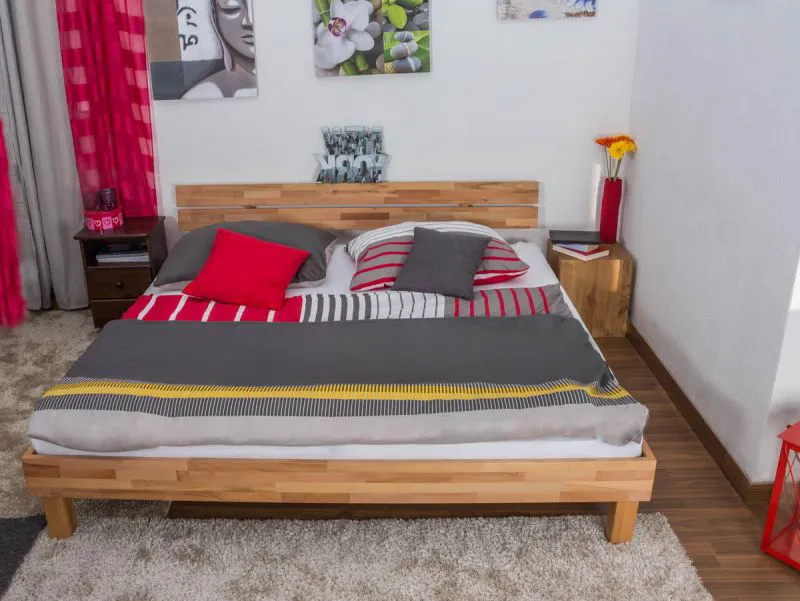 Kernbuche Futonbett 200 x 200 cm geölt Abbildung