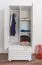 Schlafzimmerschrank, Farbe: Weiß 190x80x60 cm