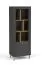 Modernes Esszimmer - Set K Barbe, mit goldene Griffe, Farbe: Schwarz matt, ABS-Kantenschutz, 4-teilig