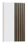 Spiegel Cikarang 04, Farbe: Schwarz / Eiche - Abmessungen: 110 x 67 x 4 cm (H x B x T)