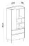 Regal mit 2 Schubladen Fricourt 06, Beige / Eiche hell, 165 x 80 x 40 cm, mit 9 Fächern und ABS-Kanten, kleiner Schrank, professionell verarbeitet