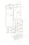 Garderobe Ringerike 03, Farbe: Anthrazit / Eiche Artisan - Abmessungen: 203 x 120 x 32 cm (H x B x T), mit einen Spiegel