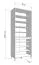 Garderobenschrank | 4 Drehtüren | 9 Fächer | Farbe: Eiche Artisan | viel Stauraum | ABS-Kanten | Maße: 80 x 40 x 205,5 cm | für den Eingangsbereich