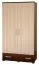 Drehtürenschrank / Kleiderschrank Cikupa 27, Farbe: Nuss / Ulme - Abmessungen: 160 x 90 x 40 cm (H x B x T)