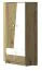 Drehtürenschrank / Eckkleiderschrank Sirte 02, Farbe: Eiche / Weiß matt - Abmessungen: 190 x 87 x 87 cm (H x B x T)