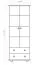 Garderobenschrank Kiefer massiv Vollholz weiß - Abmessung 195 x 84 x 42 cm Abbildung