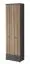 Großer Garderobenschrank Ringerike 05, Farbe: Anthrazit / Eiche Artisan - Abmessungen: 203 x 180 x 32 cm (H x B x T), mit sechs Türen und zwei Schubladen