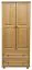 Kleiderschrank, Farbe: Natur 190x80x60 cm Abbildung