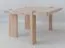 Couchtisch | Farbe: Eiche gebleicht | Massivholz | Eichenholz geölt | Travertin Stein | 102 x 60 x 41,5 cm | stabile Beine | Minimalistisch